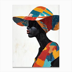 African Woman In Сolored Сlothes Canvas Print