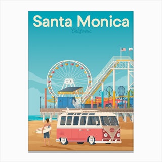 Santa Monica California Canvas Print