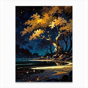 Night In The Forest 1 Canvas Print