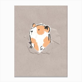 Peekaboo Guinea Pig Canvas Print