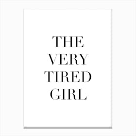Tired Girl Canvas Print