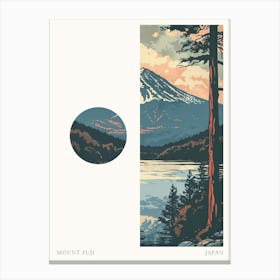 Mount Fuji Japan 9 Cut Out Travel Poster Canvas Print