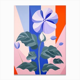 Periwinkle 2 Hilma Af Klint Inspired Pastel Flower Painting Canvas Print