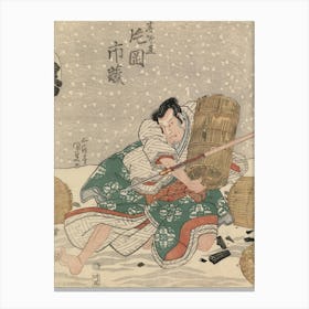 Näyttelijä Kataoka Ichizo Näytelmässä Kanadehon Chusingura (Uskolliset Vasallit), 1830, By Utagawa Kunisada Canvas Print