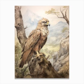 Storybook Animal Watercolour Eagle 1 Canvas Print