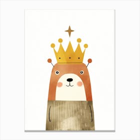 Little Beaver 2 Wearing A Crown Canvas Print