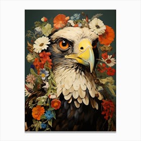 Bird With A Flower Crown Falcon 4 Canvas Print