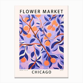 Chicago Flower Marker Art Print Canvas Print