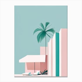 Punta Cana Dominican Republic Simplistic Tropical Destination Canvas Print