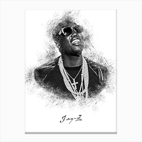 Jay Z Drawing Canvas Print