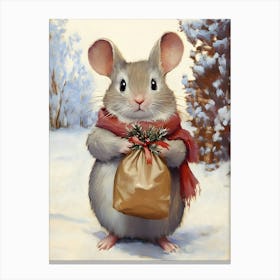 Christmas Mouse 3 Canvas Print