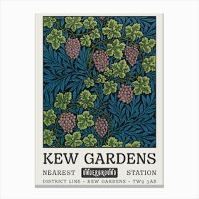 William Morris Kew Gardens Grape Vine Canvas Print