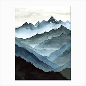 Switzerland Mountains Canvas Print