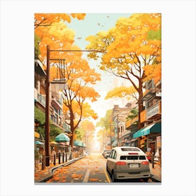 Manila In Autumn Fall Travel Art 3 Canvas Print