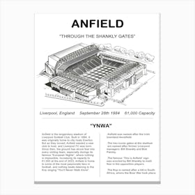 Liverpool Football Stadium Anfield Canvas Print