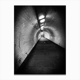 Tunnel under the London river Thames // Travel Photography Canvas Print