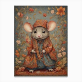 Mouse With A Hat Canvas Print