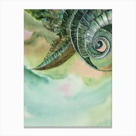 Helicoprion II Storybook Watercolour Canvas Print