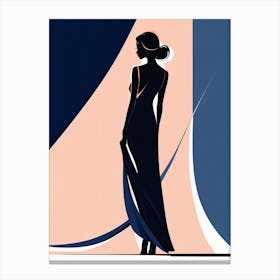 Fashionable Woman in Gown Canvas Print