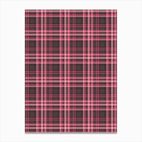 Pink Plaid Canvas Print