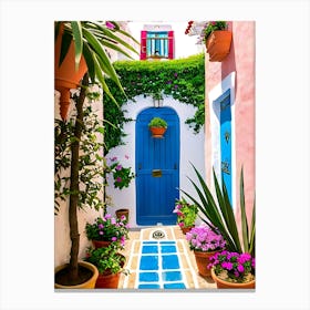 Blue Door morocco 1 Canvas Print