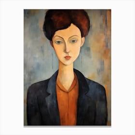 Contemporary art of woman's portrait 4 Canvas Print