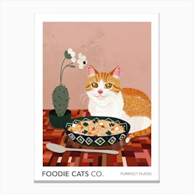 Foodie Cats Co Cat And Mexican Food 4 Canvas Print