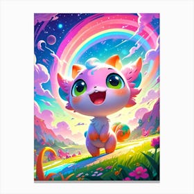 Rainbow Cat Canvas Print