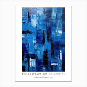 Blue Texture Abstract 4 Exhibition Poster Canvas Print