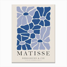 Matisse Inspired Blue Florals Canvas Print