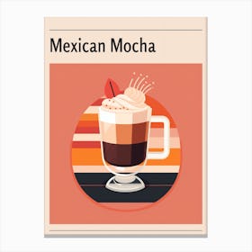 Mexican Mocha Midcentury Modern Poster Canvas Print