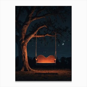 Swinging In The Night Canvas Print