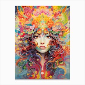 Psychedelic Woman Canvas Print