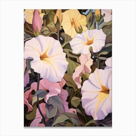 Petunia 3 Flower Painting Canvas Print