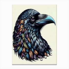 Raven Head 1 Canvas Print