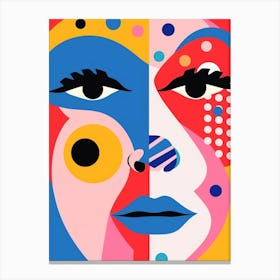 Block Colour Abstract Face 1 Canvas Print