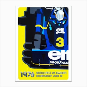 Tyrrell 6 Wheeler 76 Canvas Print