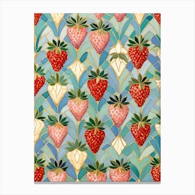 Strawberry Mosaic Canvas Print