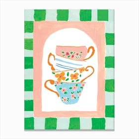 Stacked Tea Cups 1 Canvas Print