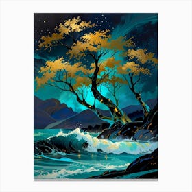 Tree In The Sea Canvas Print