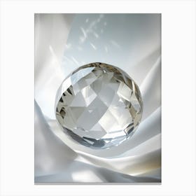 Diamond On A White Background Canvas Print