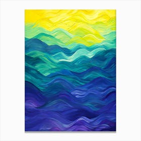 Ocean Waves At Sunset Canvas Print