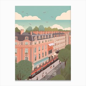 Paris France Travel Illustration 3 Canvas Print