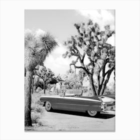 Vintage Road Trip - Black & White Canvas Print