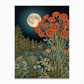 William Morris Moonlight In The Meadow 1 Canvas Print