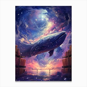 Whale In The Sky Canvas Print