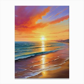 214.Golden sunset,San Francisco,USA. Canvas Print