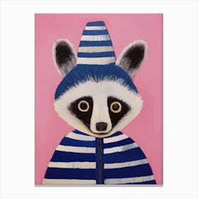 Playful Illustration Of Panda For Kids Room 3 Canvas Print
