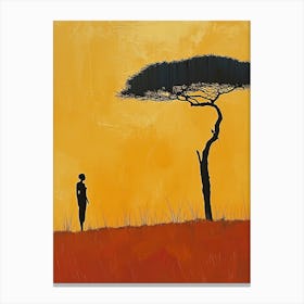 The African People; A Boho Drawing Canvas Print