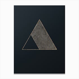 Abstract Geometric Gold Glyph on Dark Teal n.0201 Canvas Print